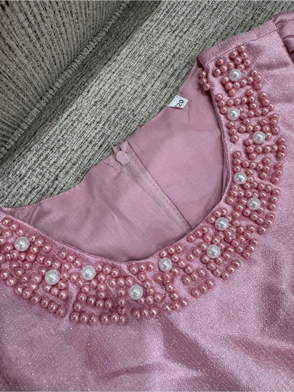 🎉LAST PIECE 🎉 Baby girls Pink Mesh Princess Bow Belt‎ Multi Layered dress